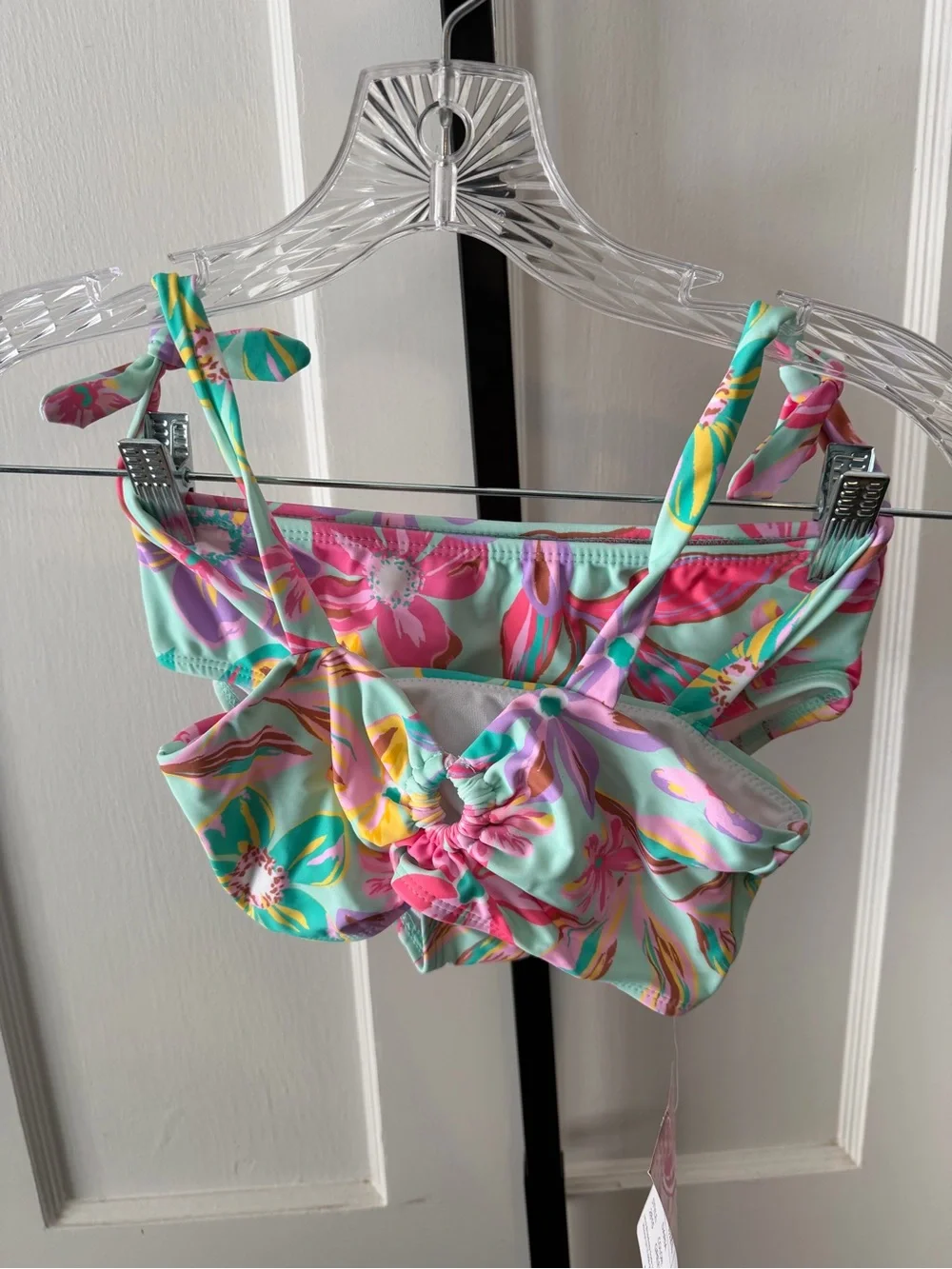 Kanu Surf Daria Tag -Hawaiian floral bikini girls size 12